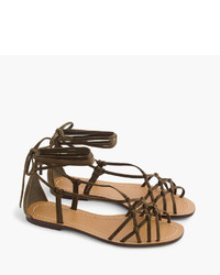 J.Crew Knotted Suede Sandals