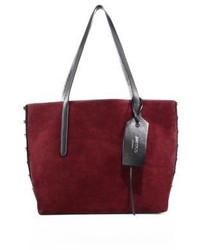 Jimmy Choo Grainy Leather Suede Tote