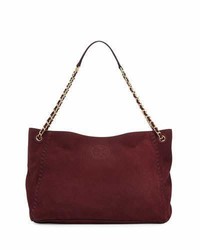 Tory Burch Marion Slouchy Suede Chain Tote Bag Port
