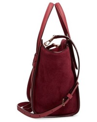 Kate Spade New York Daniels Drive Small Abigail Suede Leather Tote Red