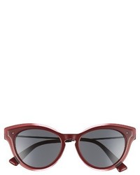 Valentino 51mm Cat Eye Sunglasses Clear Red