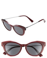 Valentino 51mm Cat Eye Sunglasses Clear Red