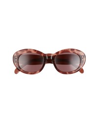 Alaia 51mm Oval Sunglasses In Brown At Nordstrom