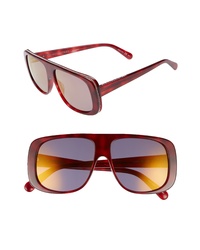 Stella McCartney 57mm Flat Top Sunglasses