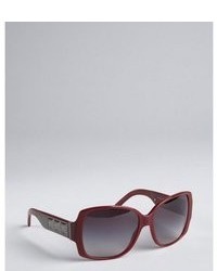 Burberry Burgundy Acrylic Oversized Square Sunglasses