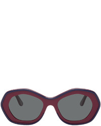 Marni Burgundy Retrosuperfuture Edition Ulawun Vulcano Sunglasses