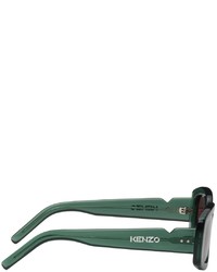 Kenzo Green Rectangular Sunglasses