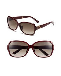 Gucci 60mm Special Fit Sunglasses Opal Burgundy One Size