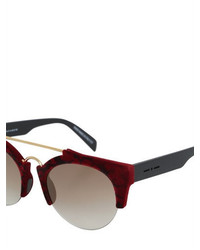 Italia Independent Round Stone Velvet Sunglasses