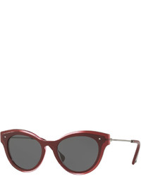 Valentino Monochromatic Oval Rockstud Sunglasses