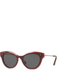 Valentino Monochromatic Oval Rockstud Sunglasses