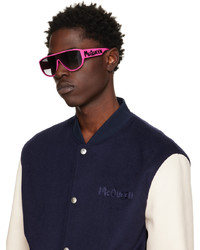 Alexander McQueen Pink Graffiti Shield Sunglasses