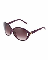 Gucci Plastic Butterfly Sunglasses Burgundy