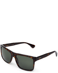 Prada Square Tortoiseshell Print Sunglasses