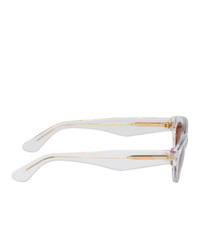 RetroSuperFuture Transparent And Burgundy Drew Sunglasses