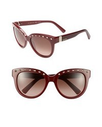 Valentino 54mm Sunglasses Burgundy One Size