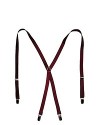 CTM 34 Thin Satin Skinny Suspenders By Less Than An Inch Wide Burgundy One Size