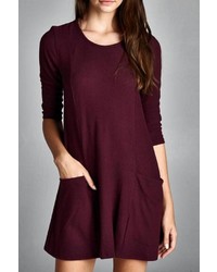 Cherish Burgundy Sweater Dress