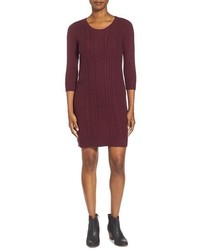Caslon Cable Knit Sweater Dress