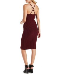Charlotte Russe Strappy Ribbed Sweater Dress
