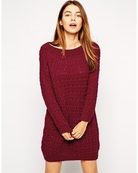 Asos Collection Slouchy Sweater Dress In Off The Shoulder Shape