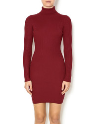 Hera Collection Burgundy Turtleneck Sweater Dress