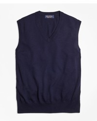Brooks Brothers Saxxon Wool Sweater Vest