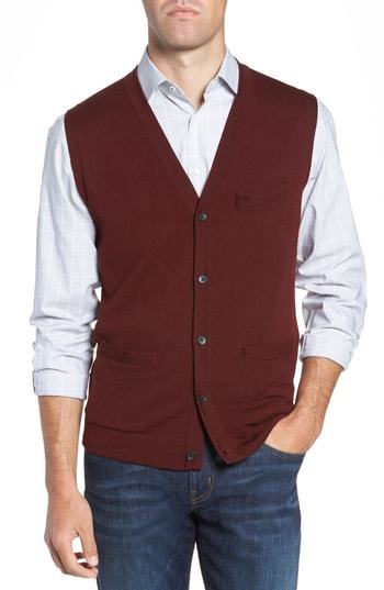 Meter Dislocatie Met andere bands Nordstrom Men's Shop Merino Button Front Sweater Vest, $59 | Nordstrom |  Lookastic