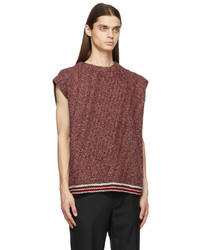 NOMA t.d. Red Cable Knit Twisted Vest