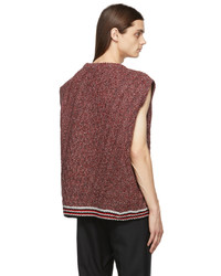 NOMA t.d. Red Cable Knit Twisted Vest