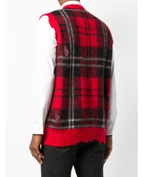 Alexander McQueen Sleeveless Tartan Sweater