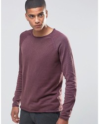 Selected Homme Sweatshirt With Raglan Sleeve And Raw Hem Detail