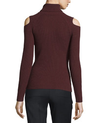 Theory Jemliss Ribbed Cold Shoulder Sweater