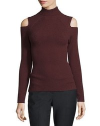 Theory Jemliss Ribbed Cold Shoulder Sweater