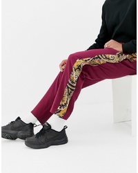 ASOS DESIGN Relaxed Trousers With Paisley Side Poppers