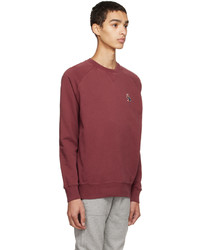 MAISON KITSUNÉ Burgundy Dressed Fox Sweatshirt