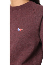 MAISON KITSUNE Tricolor Fox Patch Sweatshirt