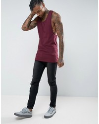 Asos Extreme Muscle Tank With Racer Back In Red
