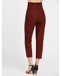 Shein Lace Up Empire Cropped Pants