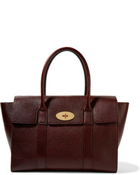 Mulberry The Bayswater Textured Leather Tote Burgundy