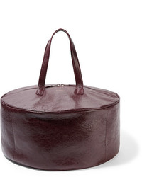 Balenciaga Air Textured Leather Tote Burgundy