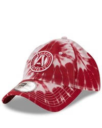 New Era Red Atlanta United Fc Tie Dye Casual Classic 9twenty Adjustable Hat