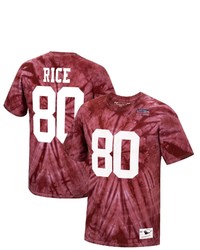 Mitchell & Ness Jerry Rice Scarlet San Francisco 49ers Tie Dye Super Bowl Xxiii Retired Player Name Number T Shirt
