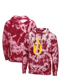 Colosseum Crimson Tuskegee Golden Tigers Tie Dye Pullover Hoodie At Nordstrom
