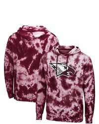 Colosseum Maroon North Carolina Central Eagles Tie Dye Pullover Hoodie