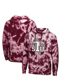 Colosseum Maroon Texas Southern Tigers Tie Dye Pullover Hoodie At Nordstrom