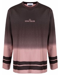 Burgundy Tie-Dye Long Sleeve T-Shirt