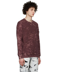 Stone Island Burgundy Off Dye Ovd Sweatshirt