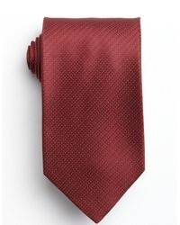 Valentino Burgundy Textured Check Silk Tie