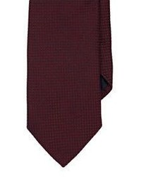 Barneys New York Micro Square Jacquard Necktie Red